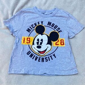 Mickey Mouse girls Medium "1928" University Tee used like new classic grey